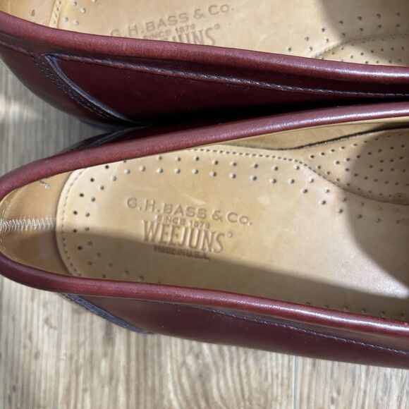 G.H. Bass Weejuns Layton Kiltie Loafer Men’s 12 D  Burgundy Leather USA Made Vtg main image 6